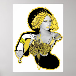 Mandarina Yellow Diva Poster