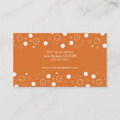 Mandarine et carte de visite de bulles de blanc (Dos)
