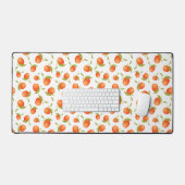 Mandarines sur un motif arrière - plan blanc (Clavier et souris)
