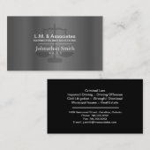 Mandataire argentée et noire de carte de visite de (Devant / Derrière)