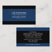 Mandataire bleue et noire de carte de visite de (Devant / Derrière)