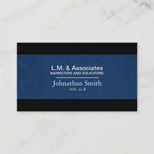 Mandataire bleue et noire de carte de visite de (Devant)
