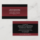 Mandataire rouge et noire de carte de visite de (Devant / Derrière)