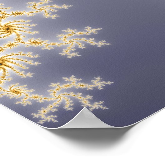 Mandel Bleu - Poster Fractal (Coin)