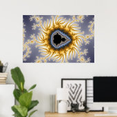 Mandel Bleu - Poster Fractal (Bureau à domicile)