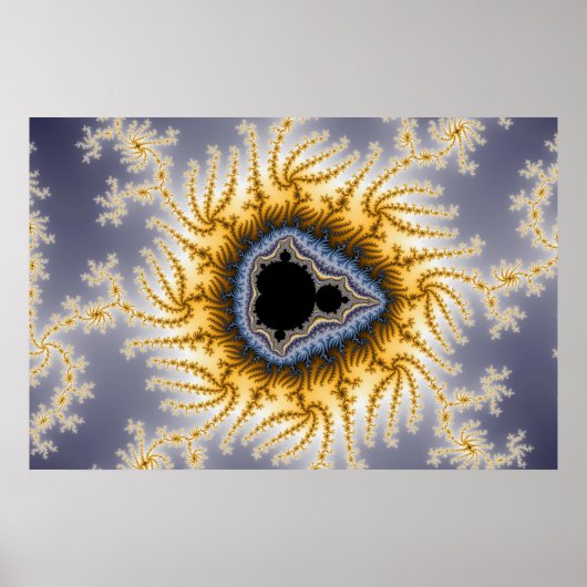 Mandel Bleu - Poster Fractal (Devant)