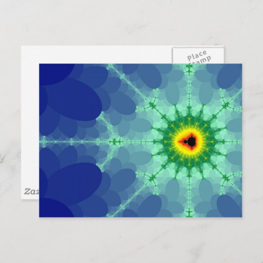 Mandel op een Briefkaart van Lilly Pad (Voorkant / Achterkant)