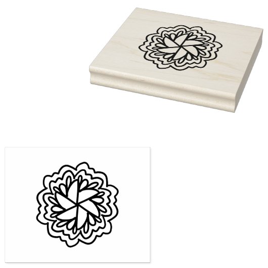 Mandela Design Rubberstempel (Gestempeld)