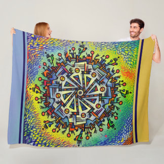 Mandela-patroon fleece deken