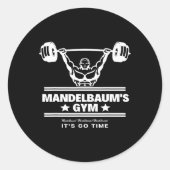 Mandelbaum Gym - Het is Go Time! Ronde Sticker (Voorkant)