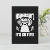 Mandelbaums Gym Funny Bodybuilding Gym Workout Gif Kaart (Staand voorkant)