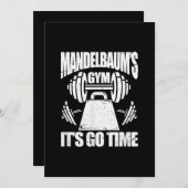 Mandelbaums Gym Funny Bodybuilding Gym Workout Gif Kaart (Voorkant / Achterkant)