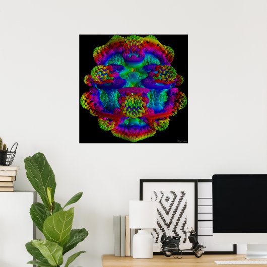 Mandelbollen met normale kleur poster (Thuiskantoor)