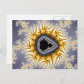 Mandelbrot bleu - Carte postale fractale (Devant / Derrière)