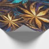 Mandelbrot Bloemen Retro Kleurrijke Gepersonalisee Cadeaupapier (Hoek)