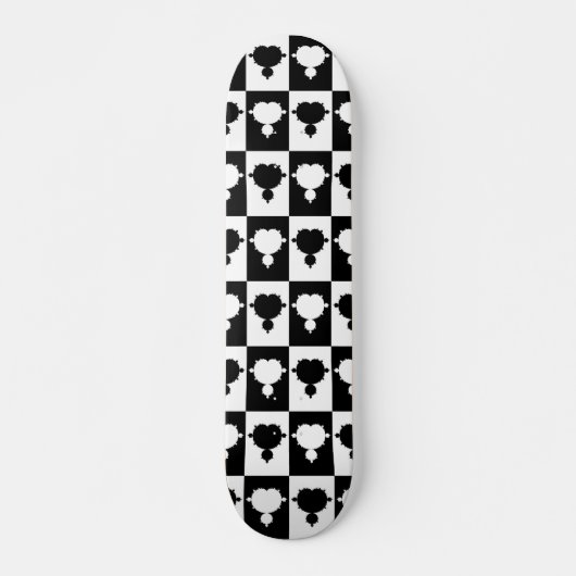 Mandelbrot Chess Board Skateboard (Voorkant)