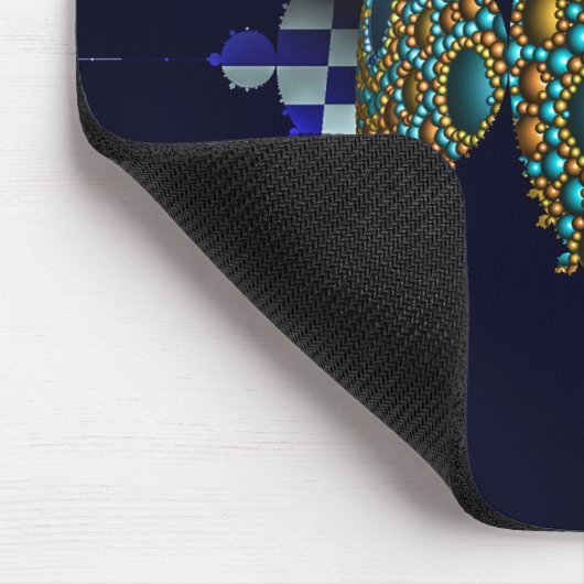 Mandelbrot Fractal Apollonian Sphere Blue Gold Muismat (Hoek)