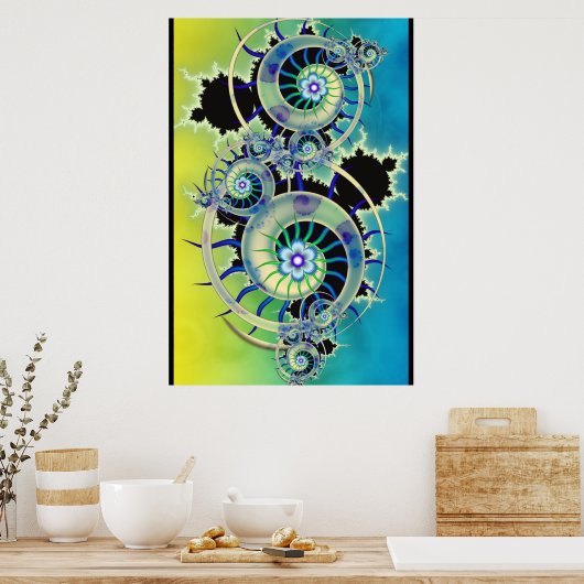 Mandelbrot Fractal Art Poster (Keuken)