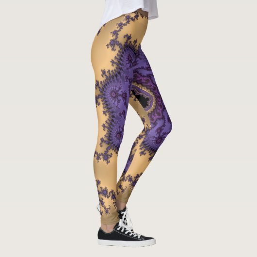 Mandelbrot Fractal Art Print Leggings (Rechts)