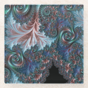 Mandelbrot Fractal Glazen Onderzetter