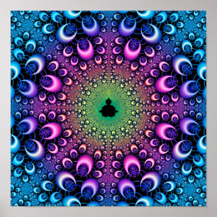 Mandelbrot-fractal met lussen poster