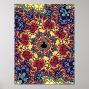 Mandelbrot Fractale Universum Psychedelische Wandt Poster