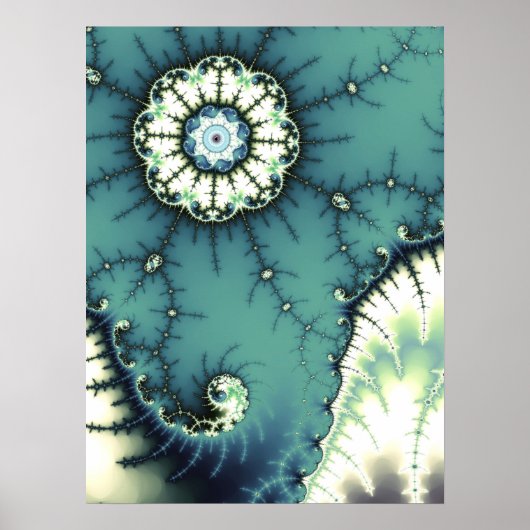 Mandelbrot Fractalschap Poster (Voorkant)