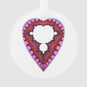 Mandelbrot Heart Pendant Ornament