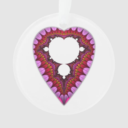 Mandelbrot Heart Pendant Ornament (voorkant)