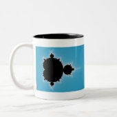 Mandelbrot Set 05 - Fractal Tweekleurige Koffiemok (Links)