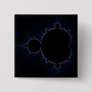 Mandelbrot Set 10 Vierkante Button 5,1 Cm