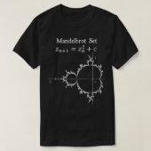 Mandelbrot Set Chaos Vlinder Natuurkunde Wiskunde  T-shirt (Design voorkant)
