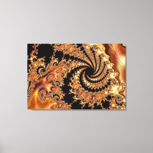 Mandelbrot Set Fractal Digital Art Toffee Canvas Afdruk (Voorkant)