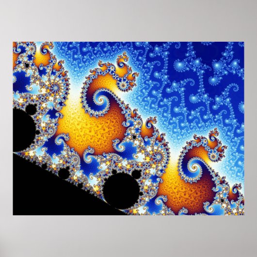 Mandelbrot Set Metamorfose van Antenna Fractal Poster (Voorkant)