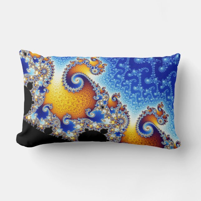 Mandelbrot Set Satellite Double Spiral Fractal Kussen (Voorkant)