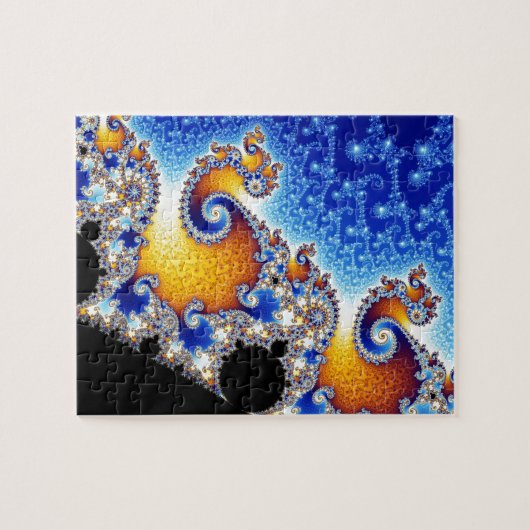 Mandelbrot Set Satellite Double Spiral Fractal Legpuzzel (Horizontaal)