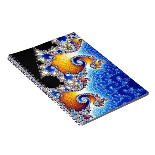 Mandelbrot Set Satellite Double Spiral Fractal Notitieboek (Rechterzijde)