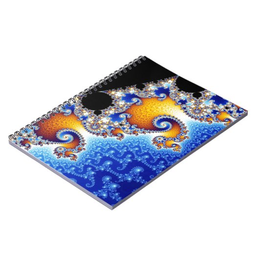 Mandelbrot Set Satellite Double Spiral Fractal Notitieboek (Linkerzijde)