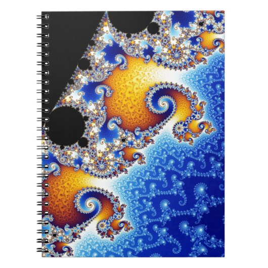 Mandelbrot Set Satellite Double Spiral Fractal Notitieboek (Voorkant)