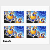 Mandelbrot Set Satellite Double Spiral Fractal Rechthoekige Sticker (Vel)