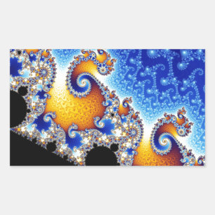 Mandelbrot Set Satellite Double Spiral Fractal Rechthoekige Sticker