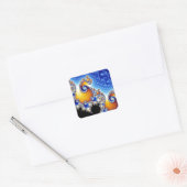 Mandelbrot Set Satellite Double Spiral Fractal Vierkante Sticker (Envelop)