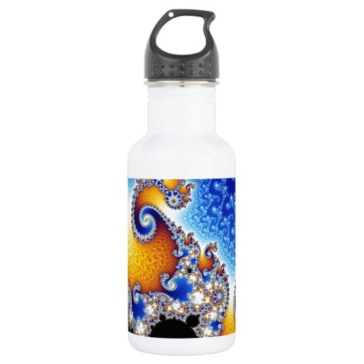 Mandelbrot Set Satellite Double Spiral Fractal Waterfles (Voorkant)