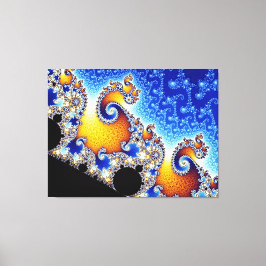 Mandelbrot Set Two-Dimensional Fractal Vorm Canvas Afdruk (Voorkant)