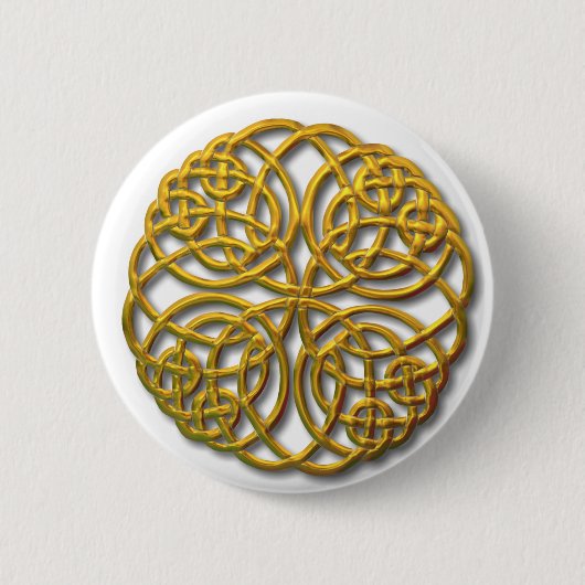 Mandella gold ronde button 5,7 cm (Voorkant)