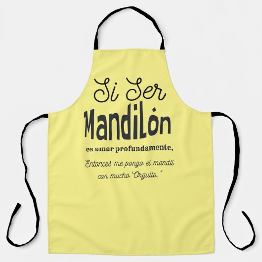 mandilon citaat schort (Voorkant)