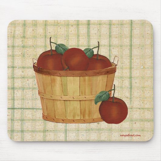 mandje appels mousepad muismat (Voorkant)