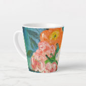 Mandje bloemen latte Mok (Linkerhoek)