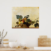 mandje met fruit, Caravaggio Poster (Keuken)
