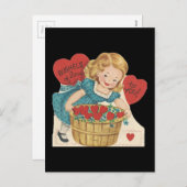  mandje Valentijn Feestdagenkaart (Voorkant / Achterkant)